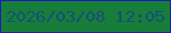 文字の大きさ：3、枠の色：1f19bc、背景の色：167e39、文字の色：15507b 無料ブログパーツのブログ時計