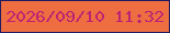 文字の大きさ：4、枠の色：1f1b61、背景の色：ee6e42、文字の色：be2372 無料ブログパーツのブログ時計