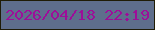 文字の大きさ：3、枠の色：1f1c06、背景の色：5e6e8c、文字の色：9d0e99 無料ブログパーツのブログ時計