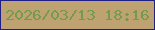 文字の大きさ：3、枠の色：1f1f87、背景の色：bfa272、文字の色：749b4c 無料ブログパーツのブログ時計