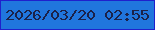 文字の大きさ：1、枠の色：1f20cc、背景の色：2076dd、文字の色：1b2249 無料ブログパーツのブログ時計