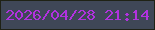 文字の大きさ：2、枠の色：1f2215、背景の色：3f4757、文字の色：b232df 無料ブログパーツのブログ時計