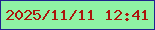 文字の大きさ：1、枠の色：1f238f、背景の色：8ff2a4、文字の色：ac150d 無料ブログパーツのブログ時計
