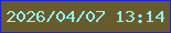 文字の大きさ：4、枠の色：1f23d6、背景の色：685c2d、文字の色：94f1f9 無料ブログパーツのブログ時計