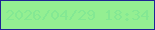 文字の大きさ：3、枠の色：1f2495、背景の色：94ef92、文字の色：84e893 無料ブログパーツのブログ時計