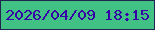 文字の大きさ：5、枠の色：1f254e、背景の色：41c284、文字の色：3600a6 無料ブログパーツのブログ時計