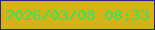 文字の大きさ：5、枠の色：1f2690、背景の色：d5b317、文字の色：2fe568 無料ブログパーツのブログ時計