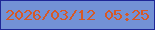 文字の大きさ：3、枠の色：1f2697、背景の色：7391d5、文字の色：d65825 無料ブログパーツのブログ時計
