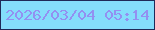 文字の大きさ：1、枠の色：1f2959、背景の色：84ddfc、文字の色：9390f1 無料ブログパーツのブログ時計