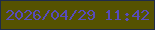 文字の大きさ：3、枠の色：1f2b4a、背景の色：555201、文字の色：574bbb 無料ブログパーツのブログ時計
