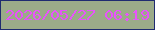 文字の大きさ：2、枠の色：1f2b70、背景の色：9bab89、文字の色：e753fb 無料ブログパーツのブログ時計