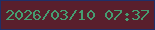 文字の大きさ：1、枠の色：1f2f68、背景の色：591f2c、文字の色：469d71 無料ブログパーツのブログ時計