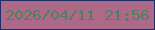 文字の大きさ：5、枠の色：1f2f68、背景の色：ad6a88、文字の色：517e5f 無料ブログパーツのブログ時計