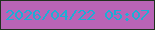 文字の大きさ：5、枠の色：1f311d、背景の色：b864b6、文字の色：1caed5 無料ブログパーツのブログ時計