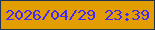 文字の大きさ：1、枠の色：1f3252、背景の色：e29e00、文字の色：4328fb 無料ブログパーツのブログ時計