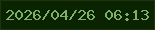 文字の大きさ：5、枠の色：1f330c、背景の色：0a2301、文字の色：7eb06c 無料ブログパーツのブログ時計