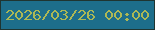 文字の大きさ：3、枠の色：1f3531、背景の色：1d6e8b、文字の色：adb855 無料ブログパーツのブログ時計