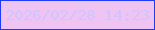 文字の大きさ：4、枠の色：1f3afb、背景の色：f0c4f2、文字の色：cfc5fd 無料ブログパーツのブログ時計