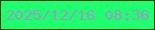 文字の大きさ：3、枠の色：1f3c0b、背景の色：1dff6d、文字の色：959dc4 無料ブログパーツのブログ時計