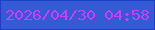 文字の大きさ：2、枠の色：1f3eca、背景の色：345bd3、文字の色：cc3dfb 無料ブログパーツのブログ時計
