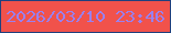 文字の大きさ：5、枠の色：1f407e、背景の色：f1524b、文字の色：9a80ef 無料ブログパーツのブログ時計
