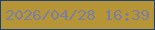 文字の大きさ：5、枠の色：1f4176、背景の色：b59535、文字の色：7a7fa2 無料ブログパーツのブログ時計