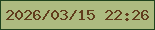 文字の大きさ：5、枠の色：1f431d、背景の色：adbb80、文字の色：613d1c 無料ブログパーツのブログ時計