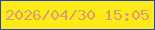 文字の大きさ：5、枠の色：1f44c0、背景の色：feea16、文字の色：d89f71 無料ブログパーツのブログ時計