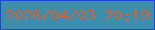 文字の大きさ：1、枠の色：1f45d9、背景の色：3d8ead、文字の色：d2623a 無料ブログパーツのブログ時計