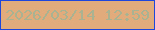 文字の大きさ：5、枠の色：1f46db、背景の色：e1ab7c、文字の色：a9b392 無料ブログパーツのブログ時計