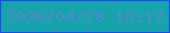 文字の大きさ：5、枠の色：1f47f5、背景の色：14a4aa、文字の色：5587ce 無料ブログパーツのブログ時計