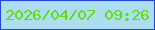 文字の大きさ：2、枠の色：1f48d9、背景の色：adddf1、文字の色：61dc05 無料ブログパーツのブログ時計