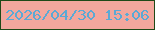 文字の大きさ：1、枠の色：1f4917、背景の色：f3a79d、文字の色：5ba9d5 無料ブログパーツのブログ時計