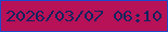 文字の大きさ：2、枠の色：1f49c8、背景の色：b71158、文字の色：12235c 無料ブログパーツのブログ時計