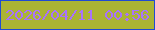 文字の大きさ：3、枠の色：1f4bd3、背景の色：abb434、文字の色：a972fd 無料ブログパーツのブログ時計