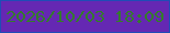 文字の大きさ：1、枠の色：1f4cb6、背景の色：6528b3、文字の色：347b2c 無料ブログパーツのブログ時計