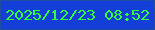 文字の大きさ：4、枠の色：1f4ea1、背景の色：133ed8、文字の色：2fff3a 無料ブログパーツのブログ時計