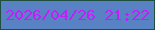 文字の大きさ：4、枠の色：1f4f3e、背景の色：5982c5、文字の色：c11ff8 無料ブログパーツのブログ時計