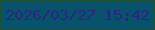 文字の大きさ：1、枠の色：1f5336、背景の色：08526c、文字の色：282585 無料ブログパーツのブログ時計