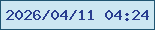 文字の大きさ：4、枠の色：1f5571、背景の色：cce7f2、文字の色：2a3e90 無料ブログパーツのブログ時計