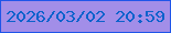 文字の大きさ：2、枠の色：1f55e9、背景の色：a28ee8、文字の色：0c62cc 無料ブログパーツのブログ時計