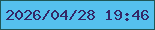 文字の大きさ：5、枠の色：1f5756、背景の色：55c1ee、文字の色：342767 無料ブログパーツのブログ時計