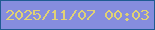 文字の大きさ：5、枠の色：1f5b92、背景の色：868dde、文字の色：e0d175 無料ブログパーツのブログ時計
