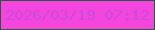 文字の大きさ：5、枠の色：1f5e38、背景の色：f545de、文字の色：c74cdb 無料ブログパーツのブログ時計