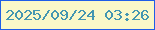 文字の大きさ：2、枠の色：1f5ee8、背景の色：faf8c9、文字の色：4496b1 無料ブログパーツのブログ時計