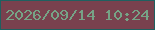 文字の大きさ：2、枠の色：1f6060、背景の色：79414e、文字の色：76a386 無料ブログパーツのブログ時計