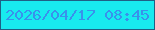 文字の大きさ：5、枠の色：1f6085、背景の色：18eaef、文字の色：3991ec 無料ブログパーツのブログ時計