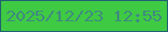 文字の大きさ：4、枠の色：1f6170、背景の色：3fca44、文字の色：3f8a7f 無料ブログパーツのブログ時計