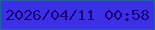 文字の大きさ：5、枠の色：1f62a4、背景の色：3b30e4、文字の色：18057d 無料ブログパーツのブログ時計