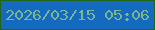 文字の大きさ：4、枠の色：1f6513、背景の色：146abf、文字の色：79b691 無料ブログパーツのブログ時計